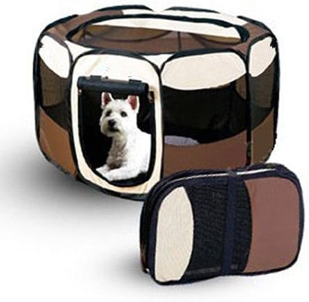 Topiaukstore Pawsfiesta 8 Panel Portable Puppy Dog Pet Cat Playpen Crate Cage Kennel Tent Play Pen Size L