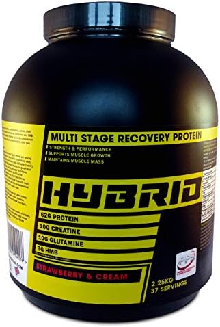 PPS Nutrition Multi Stage Recovery All in one 2.25kg Protein, a gold standard protein with an optimum nutrition blend of Whey HMB Creatine Glutamine and BCAA to levels a protein shake should have. (Strawberry & Cream, 2.25kg)