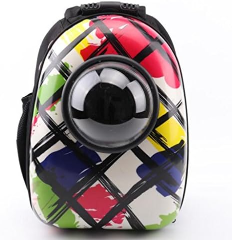 Miaoge Pet Carriers Traveler Bubble Backpack Airline Travel Approved Carrier for Cats and Dogs Waterproof breathable(Flower color) 39*29*42cm