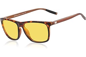 DUCO Okulary do jazdy w nocy, nieoślepiające okulary do jazdy samochodem, okulary polaryzacyjne 3029 (Tortoise)