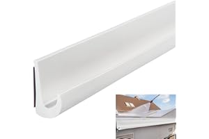 Inscrip Canalones de lluvia con cremallera J Shape RV, canalones de lluvia, canalones de lluvia en forma de J, autoadhesivos, PVC en forma de J, para vehículos, camiones, caravanas, barcos, coches,