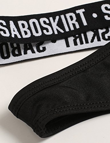 CRAVOG Sexy Frauen Bikini Set Push up Verband Modelle Buchstabe aufgeteilter Badeanzug - 5