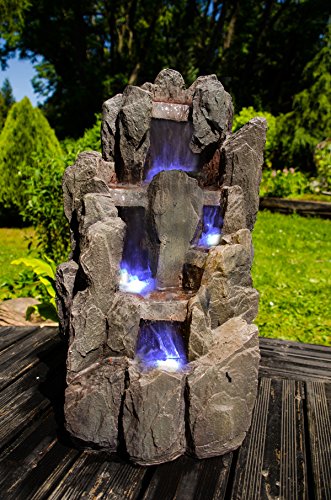 Köhko Springbrunnen „Sächsische Schweiz“ Gartenbrunnen Brunnen für Außen und Innen - 2