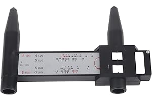 Qiilu Roue de Voiture Jante Boulon Motif Coulissant Jauge de Mesure Outil PCD Règle 4 5 6 8 Lug