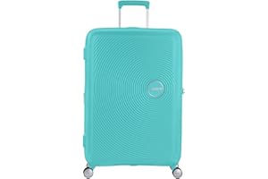 American Tourister Soundbox - Spinner L Erweiterbar Koffer, 77 cm, 97/97/110 L, Blau (Poolside Blue)