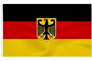 TCTOHZNG Deutschland Fahne mit adler 90 x 150 cm - Deutsche Flagge Polyester leuchtenden Farben mit Messing-Ösen Germany Flag Flaga niemiecka