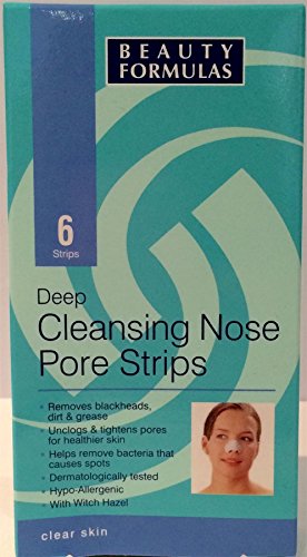 SIX PACKS of Beauty Formulas Deep Cleansing Nose Pore Strips 6 Strips