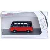 Schuco 1:87 VW T1 Samba Rot-Schwarz - Hochwertiges Diecast Modellauto im Maßstab 1:87, Modellauto, 1:87, Auto, Sammlermodell,