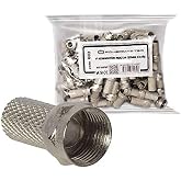 S-Link Sl-F186 S-Link Sl-F186 18Mmx8 Rg6 50 Li Paket Erkek Connector, Beyaz