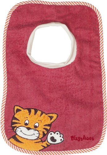 Playshoes 507432 Schlupf-Lätzchen aus Webfrottier, Motiv Tiger, Maße, circa 27 x 26 cm