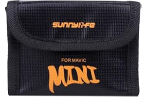 Hensych LiPo Safe Bag Heat Resistance Explosion Proof Radiation Protection Case for Mavic Mini/Mavic Mini 2/Mini SE,Safe Storage Bag Fireproof Protective Box(for 3pcs batteries)