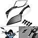 Motorcycle Chrome Plated Billet Aluminum Outside Rearview Side View Mirrors Multi Angle Adjustable Blindsight Rearview Handle Bar End Convex Universal Fit For BMW F650 CS GS/Dakar F800R F800GS F800