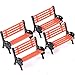 Produktbild 4 Stück Mini Village Park Bench Möbel geformt Miniatur Garten Mikro Landschaft Dekor Ornament