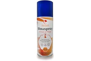 eivolution Blauspray für Hühner und Nutztiere, Wundspray zur Hautpflege mit Dexpanthenol und Oreganoöl, 200 ml