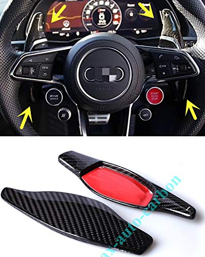 Max Auto Carbon Paddles de Commutation en Carbone véritable pour Audi R8 RS6 RS7 RS3 TTRS RS5 RS4