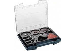 Bosch 34 tlg. Starlock Multitool i-BOXX Set für Innenausbau (für Holz, Holz mit Metall, Multimaterial, Sägen und Schleifen, Professional Zubehör Multifunktionswerkzeug)