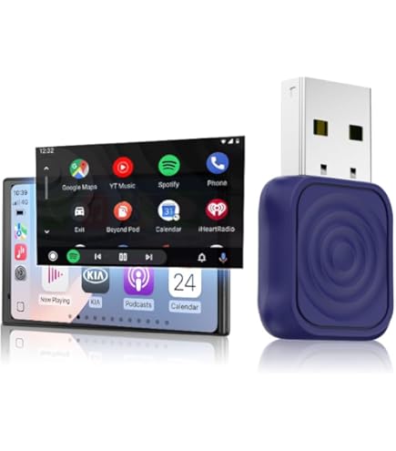 CarlinKit Draadloze Android Auto Adapter, Directe Plug,Eenvoudige Setup, Directe Verbinding van Smartphone naar Autoscherm