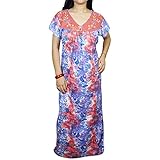 Indiatrendzs Women Nighty Printed Hosiery Nightwear Nightgown 46"