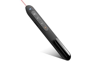 ASIRYVA Black Presentation Clickers, 328FT Presentation Clicker for PowerPoint Remote, 2.4GHz Hyperlink Volume Wireless PowerPoint Presentation Clicker for Powerpoint Computer Laptop Mac(No Battery)