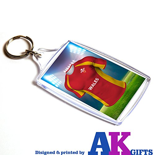 Preisvergleich Produktbild Wales Rugby-Shirt – doppelseitig Schlüsselanhänger