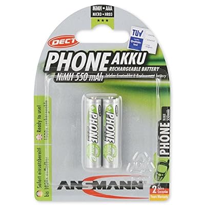 Ansmann - 2 x Batteries rechargeables pour téléphone portable - AAA - 550mAh