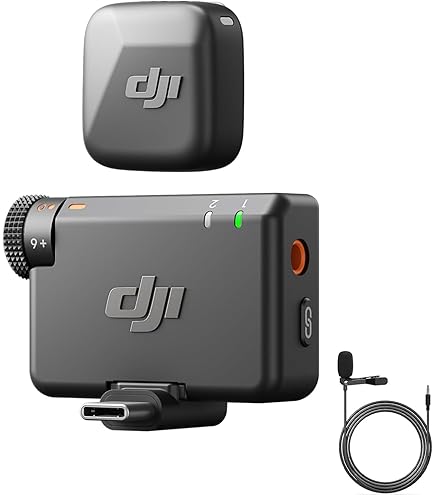 DJI Mic 2, Wireless Lavalier Microphone, Noise Cancelling, 48kHz