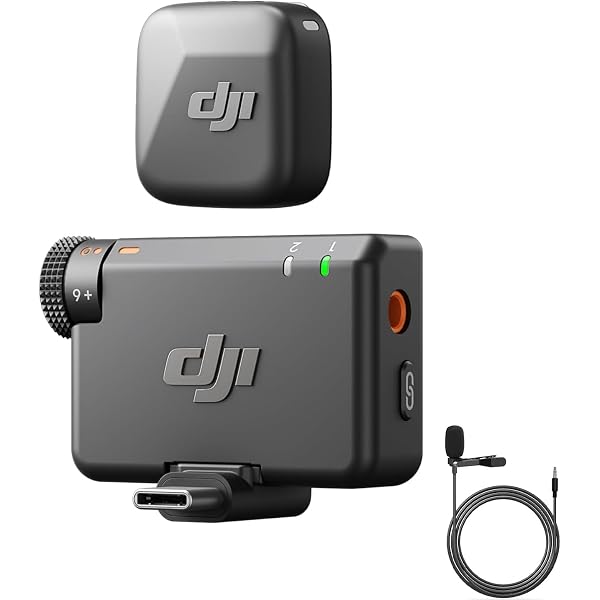DJI Mic (1 TX + 1 RX), Wireless Lavalier Microphone, 250m (820 ft