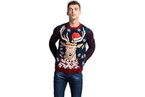 U LOOK UGLY TODAY Sweter pullover męski Men`s Christmas Ugly Jumper Festive Pullover for Party