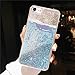 Produktbild EINFFHO iPhone 6S Plus Hülle, Luxus Glänzend Glitzer Flüssigkeit Fließen Treibsand Durchsichtige Handyhülle Klarer Kristall Weich Silikon Schutzhülle Etui für iPhone 6 Plus/6S Plus, Blau Wal