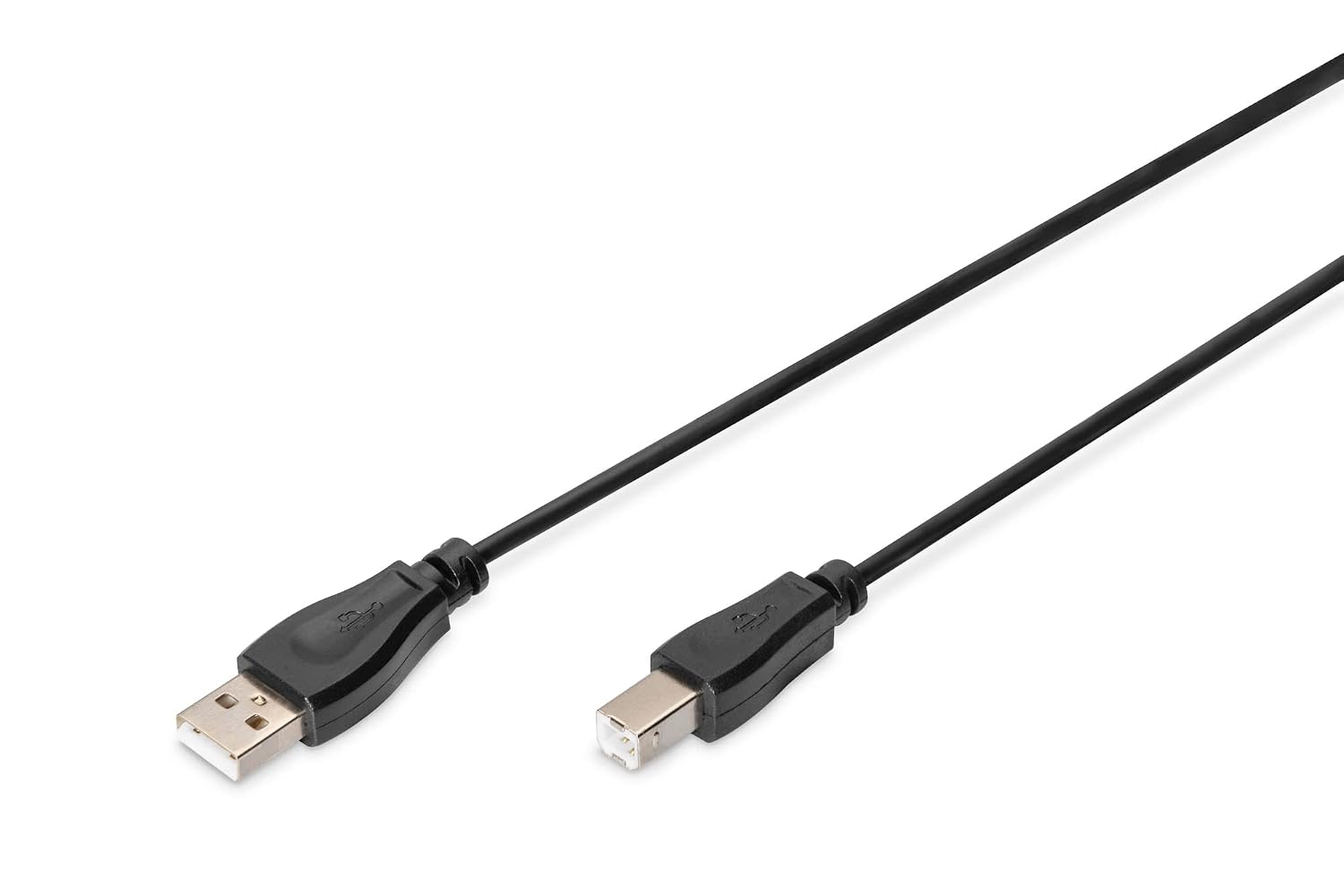 DIGITUS USB 2.0-kabel, 1,8 m, USB-A naar type B, 480 Mbps, aansluitkabel voor computers, laptops, hubs, printers, zwart