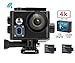 Produktbild WiMiUS 4K Action Kamera Wifi Action Cam HD Actioncam 1080P 16MP Sport Kamera 40M Wasserdichte Helmkamera mit 2 Akkus(Q6)