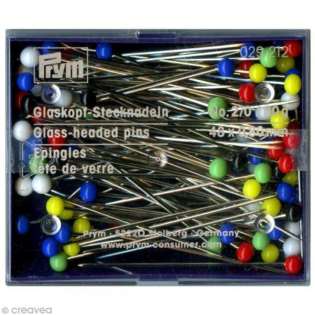 PRYM 0,80 x 48 mm 30 g Nr. 2 glass-headed Pins