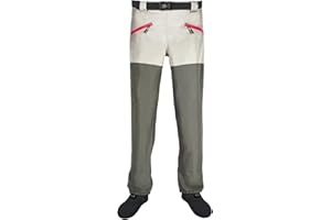 WONITAGO Waist Chest Waders - Waist Wading Pants, 3-Ply Breathable Fishing Wader with Pockets and Durable Stocking Boots