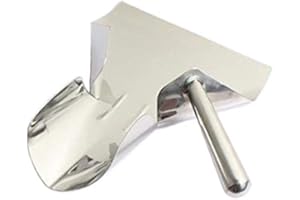 Abaobao CR-- Pala para patatas fritas profesional con mango de comercio (mango plateado)