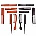 12 Pack Hair Comb Styling Cutting Grooming Conditioning Long Tail Pocket Set Salon Quality Barber Black Brown