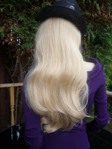 ONE PIECE CLIP IN HAIR EXTENSIONS LIGHT HONEY BLONDE HALF WIG HAIRPIECE