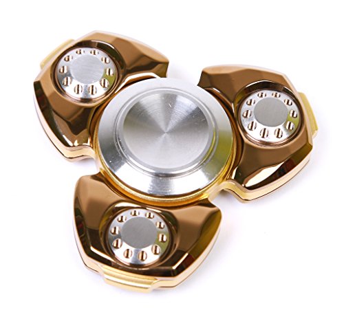 Fidget Spinner of Space Ship Design - Diamond Cutting Craftwork - 6 Minutes Spinning Time Finger Top EDC Toy, Champagne Gold Fidget Spinner of Space Ship Design - Diamond Cutting Craftwork - 6 Minutes Spinning Time Finger Top EDC Toy, Champagne Gold