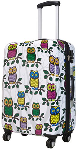 Preisvergleich Produktbild Koffer L Eule Owls Vogel 64x44x27cm Hartschale Reisekoffer Trolley Case Bowatex