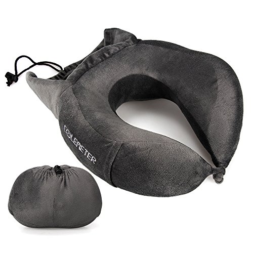 Preisvergleich Produktbild Reise Nackenkissen - COLEMETER Reisekissen Nackenstützkissen U-förmige Kissen Reise-Nackenkissen aus weichem Memory-Watte-Material Unterstützt den Kopf, Nacken und das Kinn