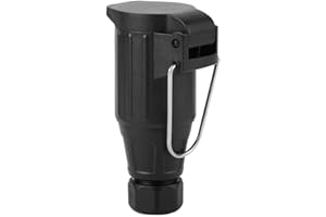 AKOZON presa femmina carrello + 13-Pin Plug, 12V 13 Pin Plastica Presa per rimorchio Presa Adattatore di cablaggio per il traino del gancio di traino per roulotte