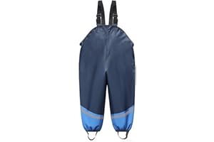DAFENP Pantaloni Impermeabili Bambino Pantaloni Antipioggia Trekking Prova Sporca Pantaloni di Fango con Traspirante Fodera in Tessuto per Ragazza Ragazzo