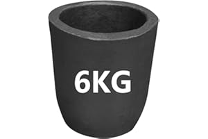 LSMIITTH 13lbs/6KG Clay Graphite Crucible for Metal Melting Casting Crucible Refining Aluminum Silver Copper Brass Gold - #6 Crucible