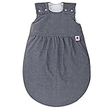 Sugarapple Ganzjahres Baby Schlafsack (50 cm - 110 cm Länge u. 35 Farben wählbar) aus 100% Öko-Tex Baumwolle, 2.5 TOG Sommer und Winter mit Druckknöpfen und Reißverschlus