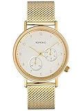 Komono Herren-Armbanduhr Analog Quarz One Size, weiß, gold