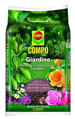 Compo 1369801005 Concimi a lenta cessione con Isodur per giardino, Rosa