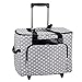 Produktbild Nähmaschinen-Trolley, grau-weiß im Polka Dots Design -- Gepolstert -- Teleskopstange -- Strapazierfähiger Nähmaschinen-Koffer gepunktet mit Rollen