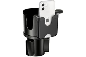 HoneTeek Porte-gobelet extensible réglable pour voiture avec support de téléphone, porte-gobelets automobiles pour Yeti, bouteille isotherme avec base extensible, porte-gobelet de voiture