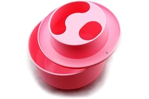 KADS Utensilio para removedor de esmalte cuenco redondo para manicura Remoje bandeja de arte de uñas (ROJO)