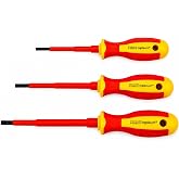 VDE Flat Screwdriver Insulated 1000 V, 0.6 x 3 mm, 0.8 x 4 mm &amp; 1.0 x 5.5 | For slotted electricians, single or set, VDE/IEC