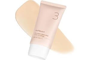 numbuzin No.3 Porcelain Base-skip Tone Up Beige 1.69fl oz/ 50ml | 3 en 1, Crema hidratante con color, Protector solar, Polvo, Unifica el tono de la piel, Crema tonificante, Natural